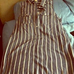 Blue and white dress